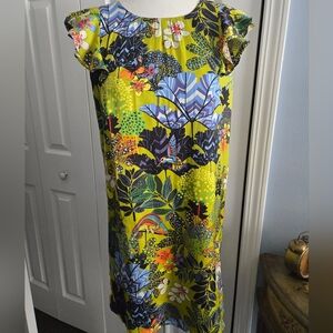 NWT NWD Ann Taylor Loft Tropicalia Jungle Animal Print Floral Shift Dress XS